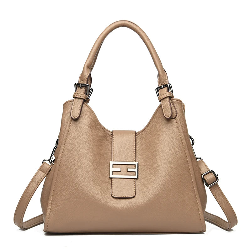 Genuine Luxury Purses Handbags Fashion High Quality Soft Leather Shoulder Crossbody Bags for Women Large Tote 2024 Sac A Main