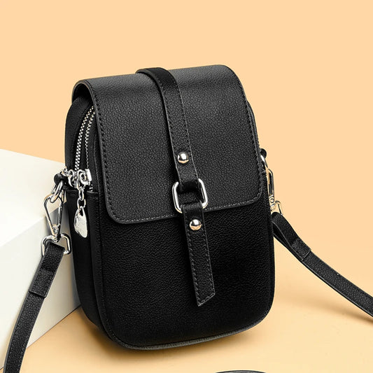 2024 Genuine High Quality Fashion Solid Colors Shoulder Messenger Bags for Women Leather Crossbody Handbags Designer Sac A Main