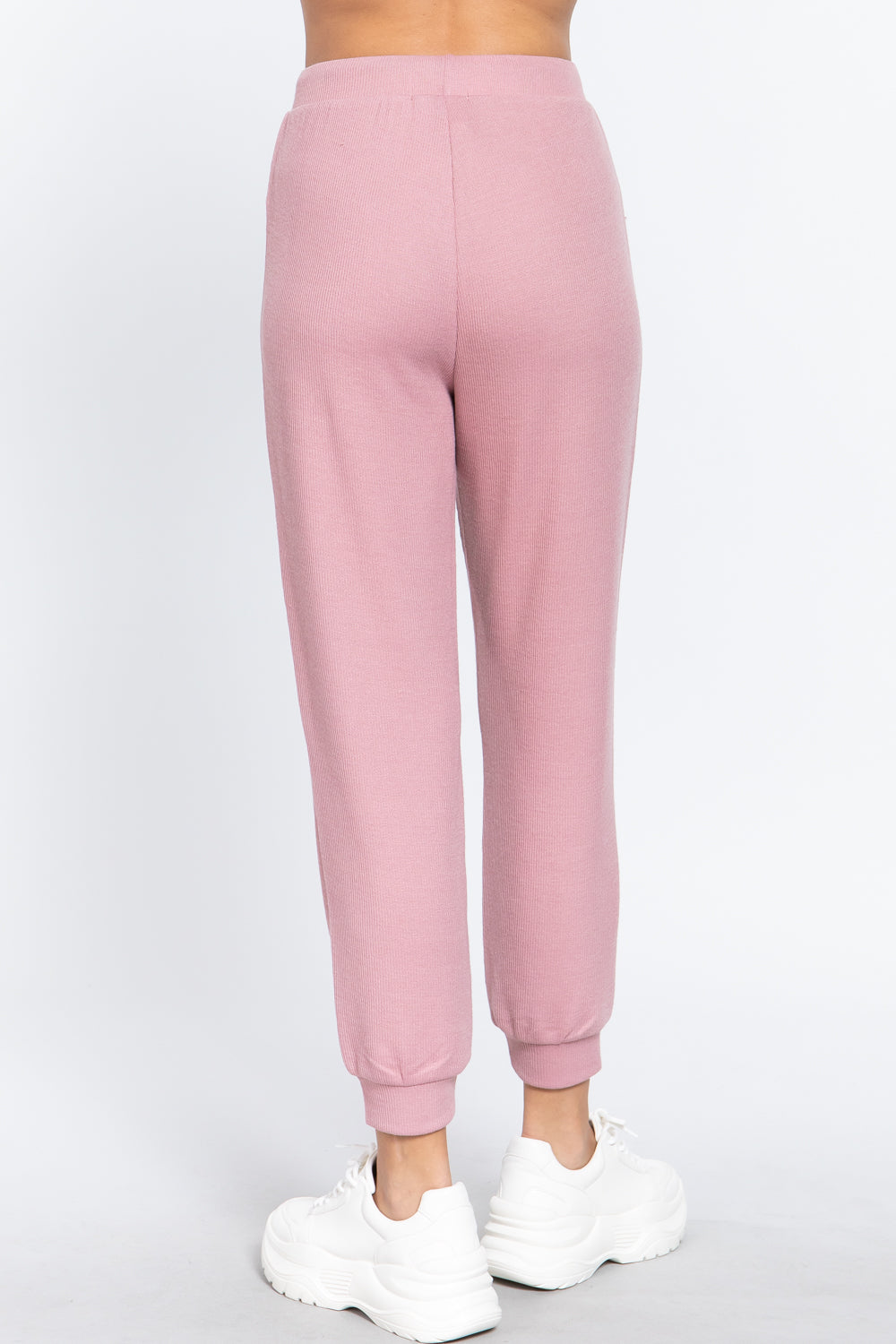 Waist String Detail Hacci Long Pants - https://www.luxenorstore.com