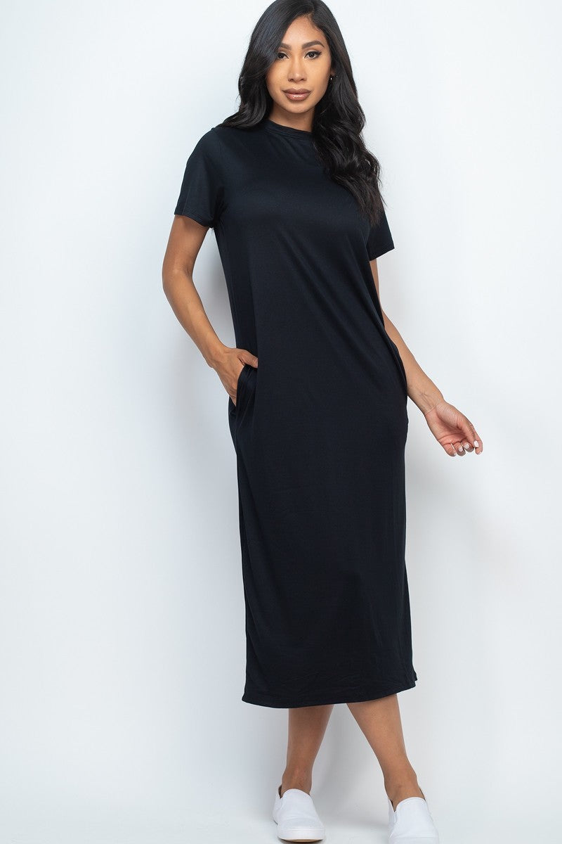 Side Pocket Tee Dress - https://www.luxenorstore.com