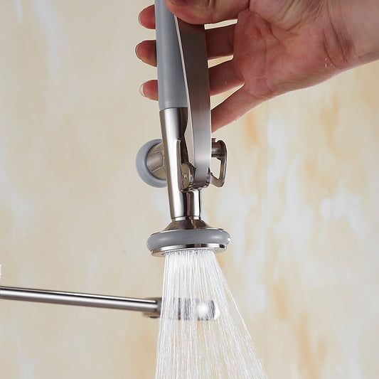 Kitchen Faucet Chrome Brass Tall kitchen faucet mixer Sink Faucet Pull Out Spray Single Handle Swivel Spout Mixer Taps MH-4829 - https://www.luxenorstore.com