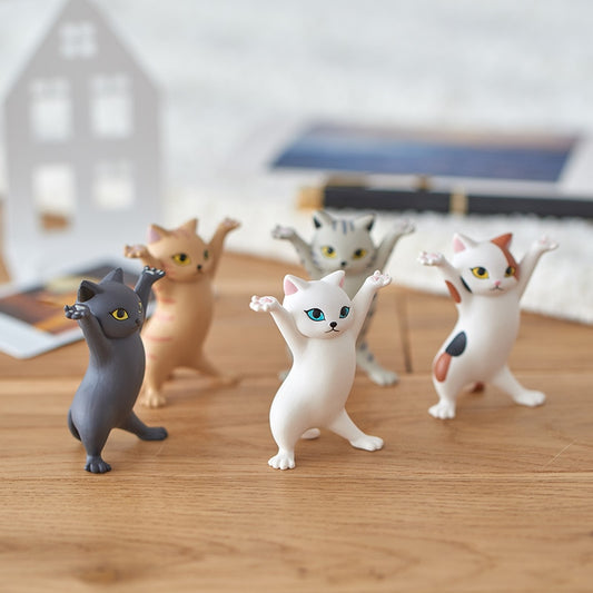 5pcs Set Funny Cat Pen Holder Toy Hold Everything Cat Earphone Bracket Home Decor Festival Decoration Charming Kitty Storage Set - https://www.luxenorstore.com