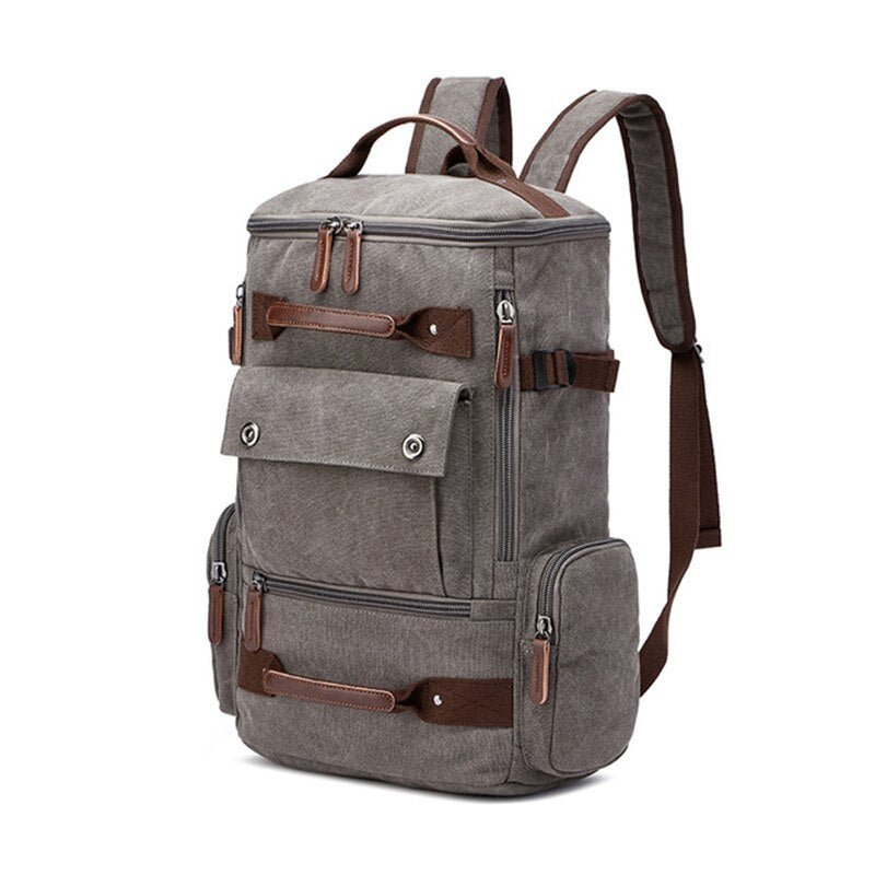 Men's Backpack Vintage Canvas Backpack School Bag Men's Travel Bags Large Capacity Backpack Laptop Backpack Bag High Qualit