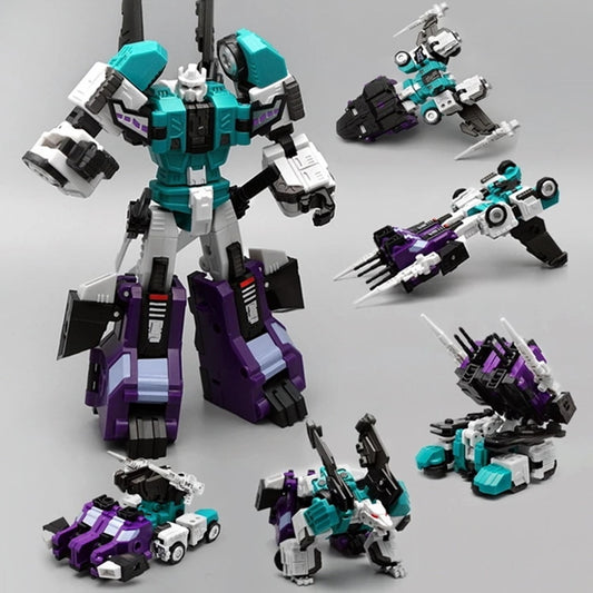 Transformation MFT MF27 MF-27 MF-27G Sixshot Greatshot Ninja Pioneer Series Armored Vehicle Jet War G1 Action Figure Toys - https://www.luxenorstore.com