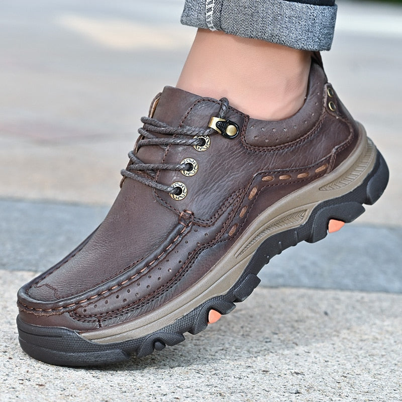 New Large Size Men's Shoes Genuine Leather Flats Men Loafers High Quality Outdoor Men Sneakers Breathable Male Casual Shoes