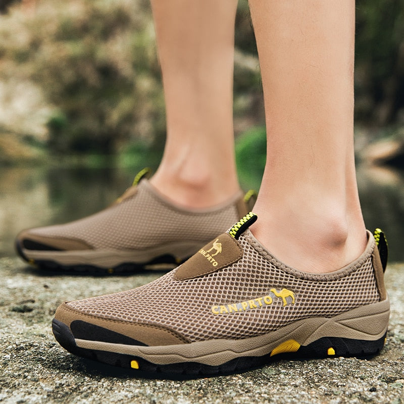 Summer Mesh Shoes Men Sneakers Plus Size Lightweight Breathable Walking Footwear 2023 New Slip-On Comfortable Casual Men's Shoes