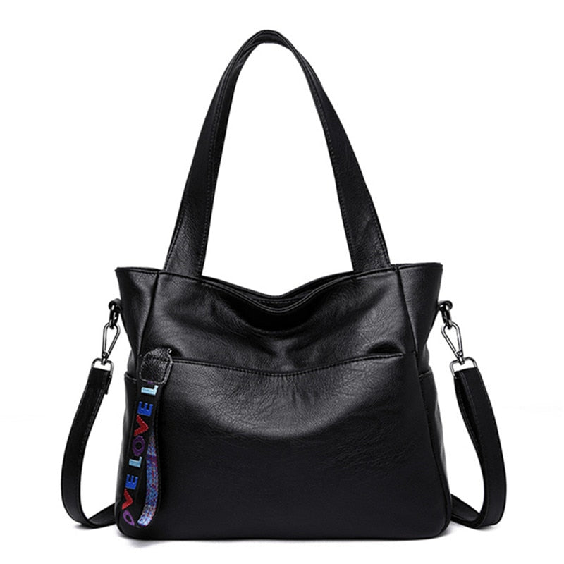 Quality Women's Leather Top Handle Bags Female Shoulder Sac Tote Shopper Bag Bolsa Feminina Luxury Designer Handbags for Woman - https://www.luxenorstore.com