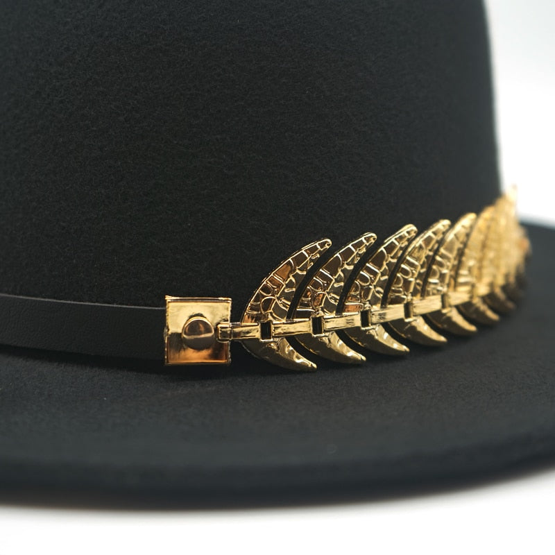 Autumn Winter Women Men Wool Vintage Trilby Felt Fedora Hat Ribbon With Wide Brim Gentleman Elegant For Lady Flat top Jazz Caps