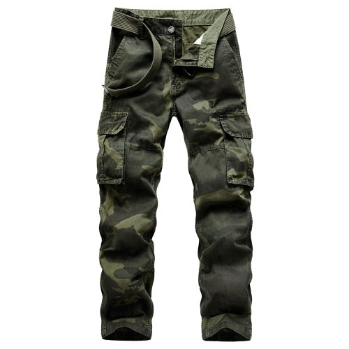 Cargo Pants Camouflage Pants Men Casual Camo Cargo Baggy Trousers Joggers Streetwear Cotton Multi-pocket Military Tactical Pants