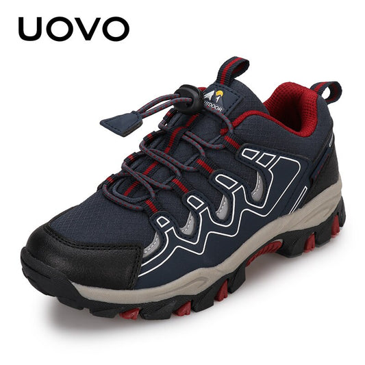 UOVO 2022 New Boys Girls Sports Children Footwear Outdoor Breathable Kids Hiking Shoes Spring And Autumn Sneakers Eur #27-39