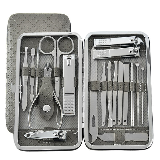 19pcs/set Pruning Nail Clippers Cutting Pliers Set Single Nail Groove Pedicure Inflammation Dead Skin Clipper Tool Home Tool