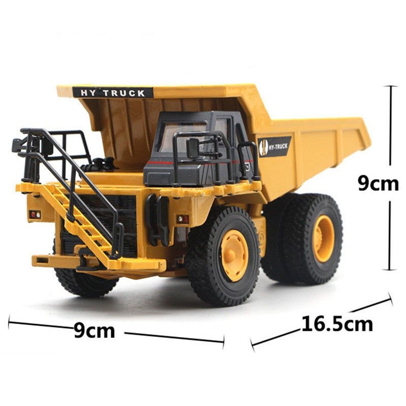 1:50 Scale 18CM Dump Trucks Excavator Diecast Metal Car Model Construction Vehicle Toys for Kids Birthday Gifts Car Collection