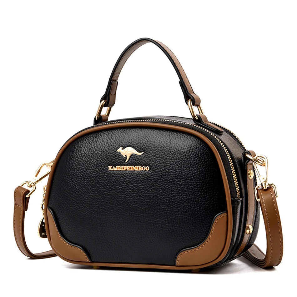 Genuine Top-handle Bag High capacity Luxury Designer Purses and Handbags Women Leather Shoulder Messenger Corssbody Sac Female