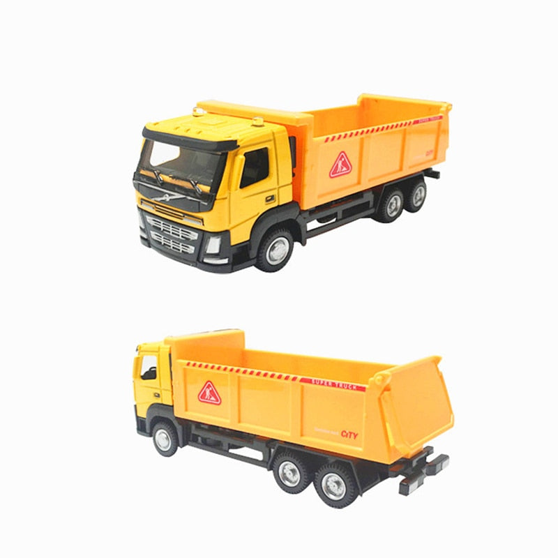 1:50 Scale Alloy Engineering Car Model Toy Dump Truck Excavator Scene Set Model  Vehicles Toys ForKids Gift Collectible