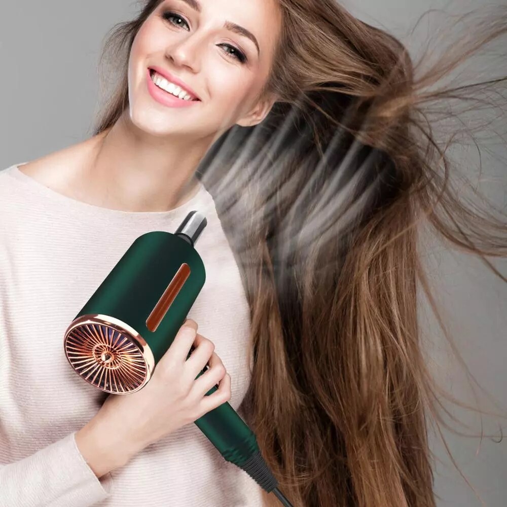 Blower Professional Hair Dryer Strong Wind Negative Ion Blow  with Noise Reduction Treatment Hot and Cold  Quick Dry EU