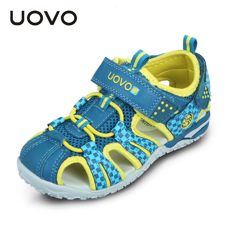 UOVO 2021 Children Shoes Fashion Kids Footwear For Girls Hook-And-Loop Cut-Outs Summer Beach Sandals Size 26-36