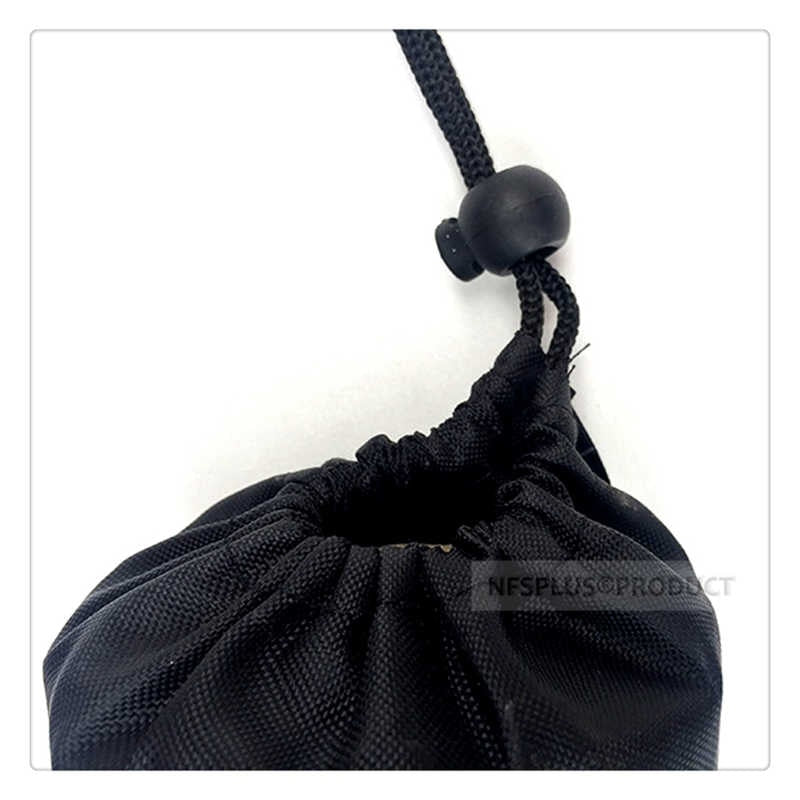 Black Nylon Carry Bag Backpack Length 50cm Diameter 15cm Cylindrical Waterproof Underbed Storage Bag Reusable Drawstring Bags