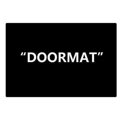 Custom Door Mat Floor Carpet 40x60CM Black Flannel Fabric REMOVE SNEAKERS KEEP OFF Printed Non Slip Home Decorative Doormat Rug