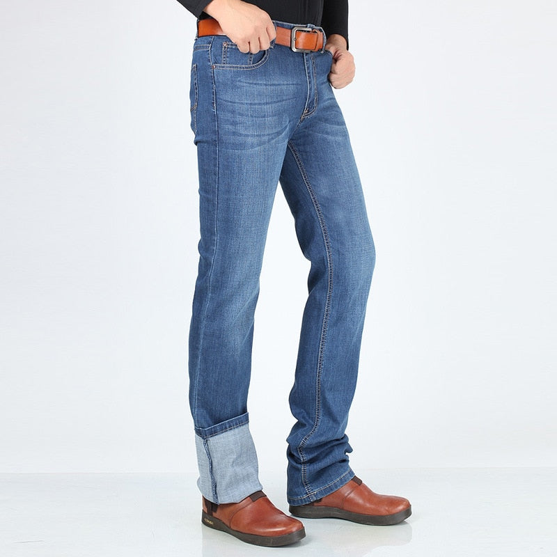 120 Cm Long Jeans Mens Spring Autumn Denim Pants Man Business Casual Jeans Male Long Denim Pants High Quality Men Jeans Pants