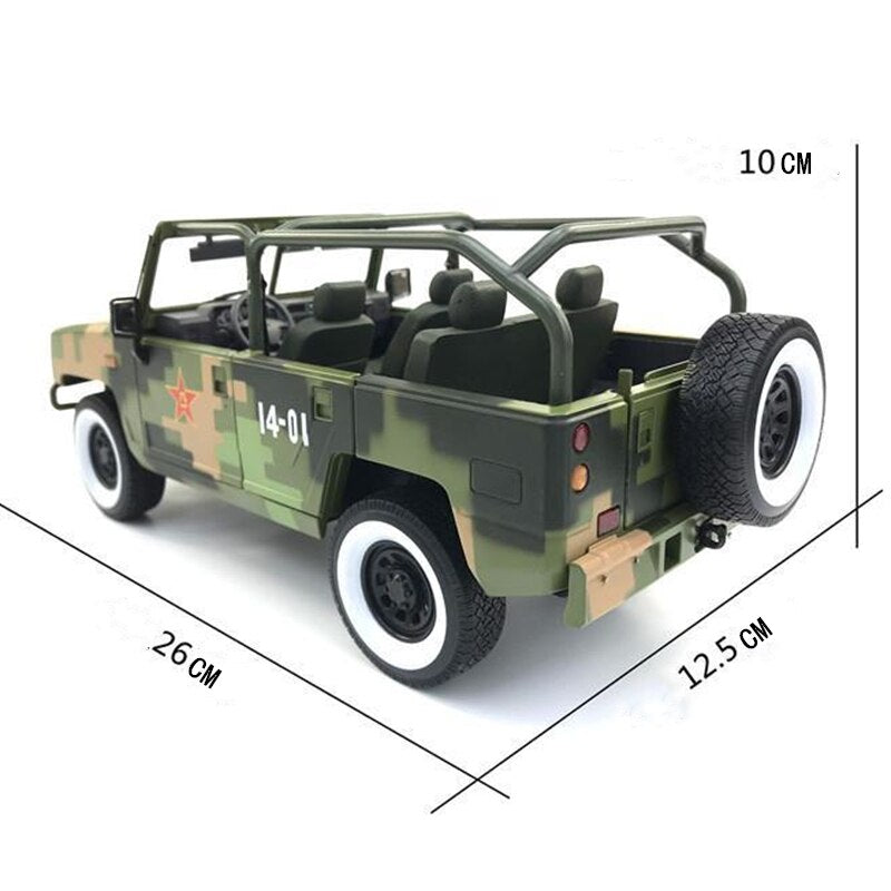 1:18 Scale BAIC Warrior Military Series Anniversary Parade command vehicle Car Chariot Alloy Off-Road Collectible Display 26CM