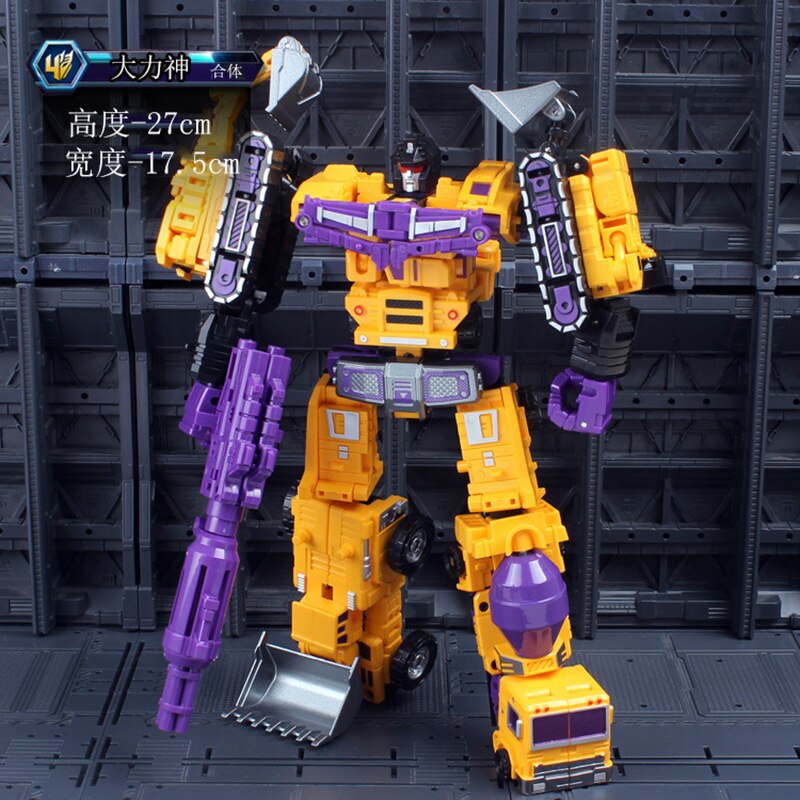 Transformation Oversize Metal Part Devastator Excavator Car Action Figure Toys Autobot Transformers Deformation Robot Gifts