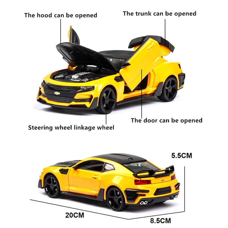1:24 Scale 20CM Hornet High Simulation bee static Alloy Car Model Display Model For Kids Gifts Collectible Decoration