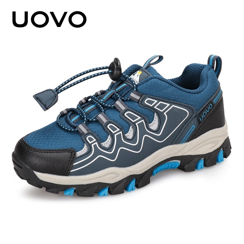 UOVO 2022 New Boys Girls Sports Children Footwear Outdoor Breathable Kids Hiking Shoes Spring And Autumn Sneakers Eur #27-39