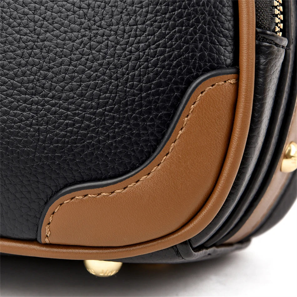 Genuine Top-handle Bag High capacity Luxury Designer Purses and Handbags Women Leather Shoulder Messenger Corssbody Sac Female