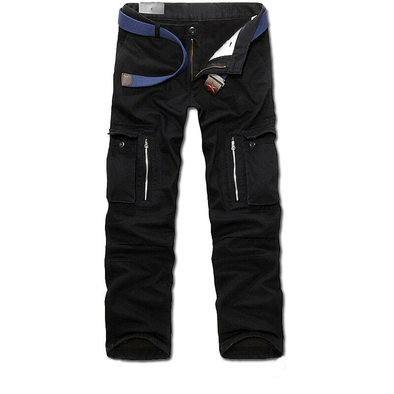 2022 Autumn Winter New Men's Casual Overalls Men Multi-pocket Casual Plus Size Pants Male Fashion Military Tactical Trousers