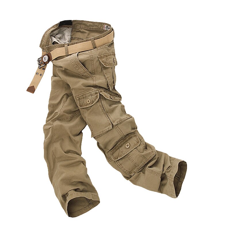 2023 New Men Cargo Pants Mens Loose Army Tactical Pants Multi-pocket Trousers Pantalon Homme Big Size 46 Male Military Overalls