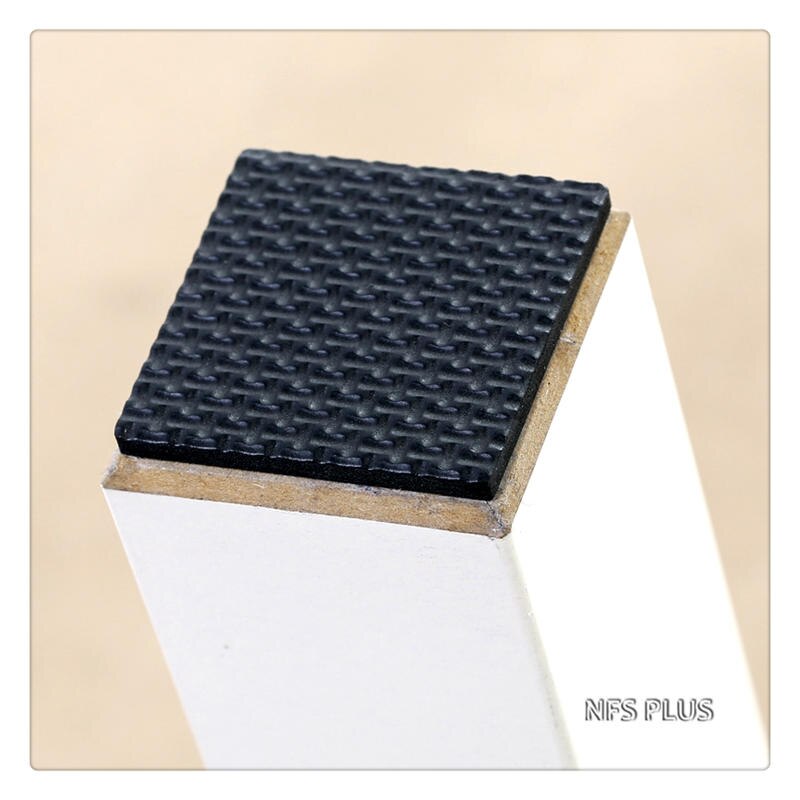 6 Pack Protective Pads For Chair and Tables 46MM Square Round Black Anti Vibration Non Shake TPR Sticky Anti-Slip Floor Mat Pad