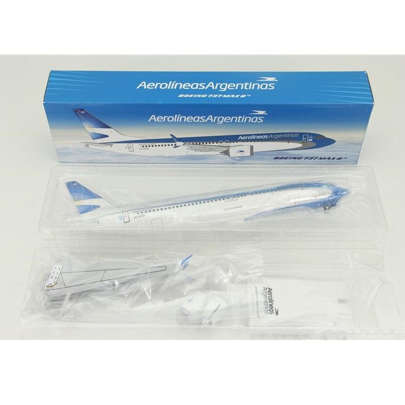 32CM 1:130 Scale ABS Argentina Aircraft Model Aerolineas Argentinas Airlines Boeing B737 MAX8 Plane Model Resin Diecast Toys