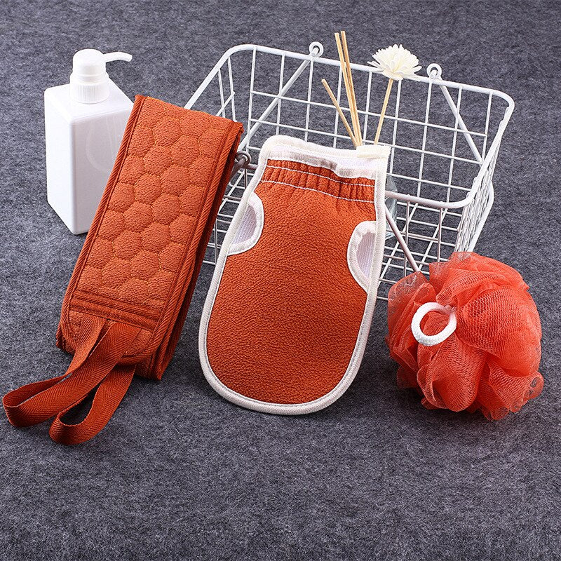 Shower Exfoliating Back Scrubber Bath Belt Towel Ball Glove Deep Mud Clean Korean Body Washcloth Japanese Rear Scrub Pull Strap