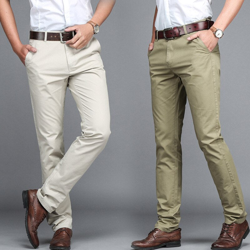 High Quality Mens Suit Pants Business Casual Dress Long Pant Men Classic Straight Office Formal Trousers Male Plus Size 29-42