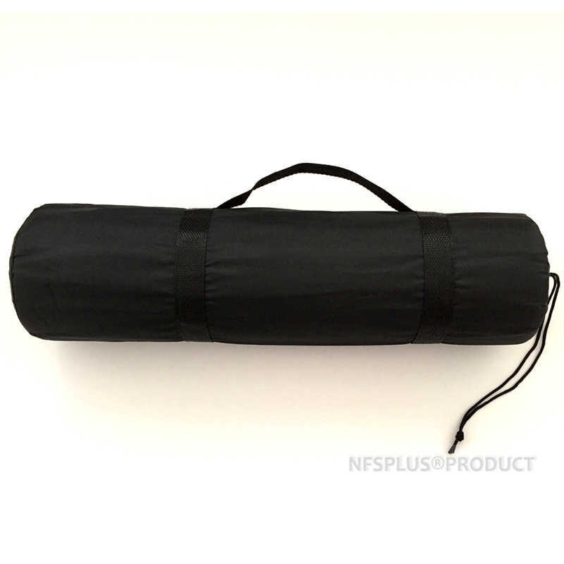 Black Nylon Carry Bag Backpack Length 50cm Diameter 15cm Cylindrical Waterproof Underbed Storage Bag Reusable Drawstring Bags