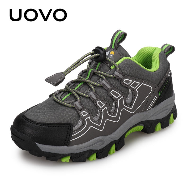 UOVO 2022 New Boys Girls Sports Children Footwear Outdoor Breathable Kids Hiking Shoes Spring And Autumn Sneakers Eur #27-39