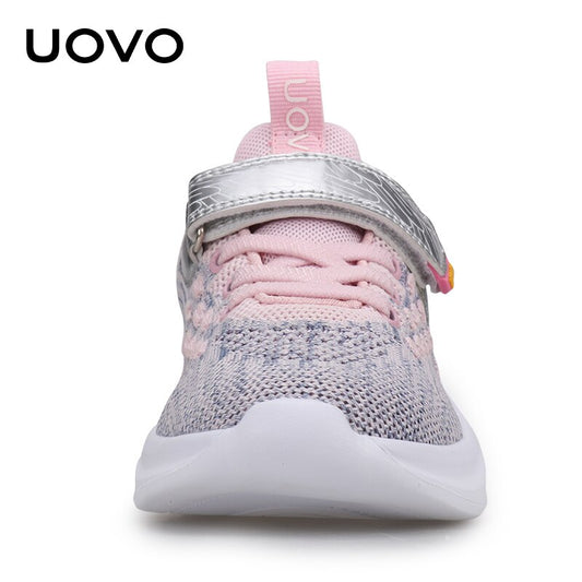 UOVO Kids Sport Running Footwear 2021 Autumn Children Breathable Mesh Shoes Girls Fashion Sneakers #27-35