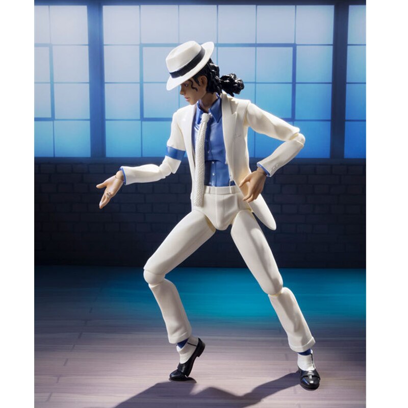 Collection Michl Michael Jackson Smooth Criminal Moonwalk Action Figure PVC Model Toys Doll Display 14CM