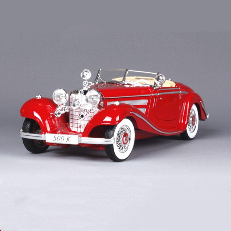 1:18 Scale Simulation Diecast Alloy Antique Car Model Toys 1936 500k Classic Version Diecast Metal Vintage Car Model Collectible