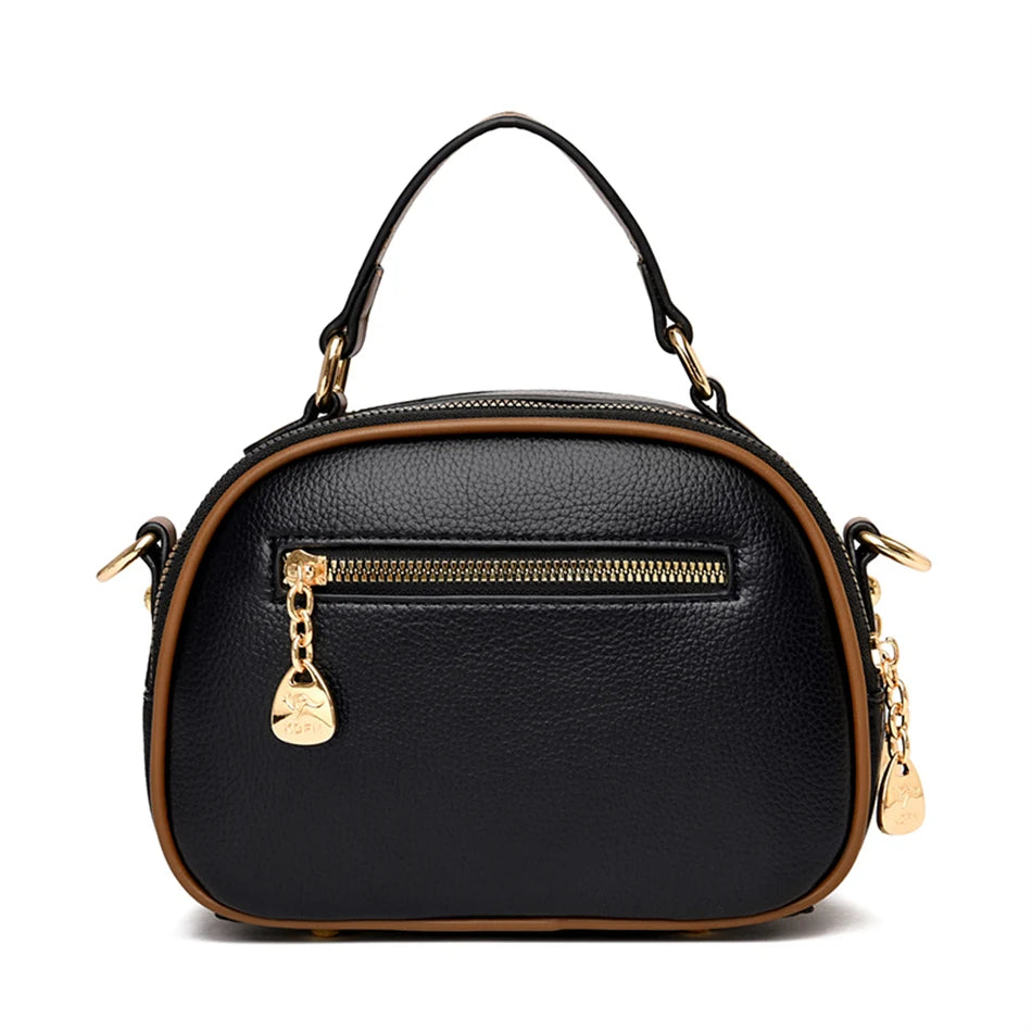 Genuine Top-handle Bag High capacity Luxury Designer Purses and Handbags Women Leather Shoulder Messenger Corssbody Sac Female
