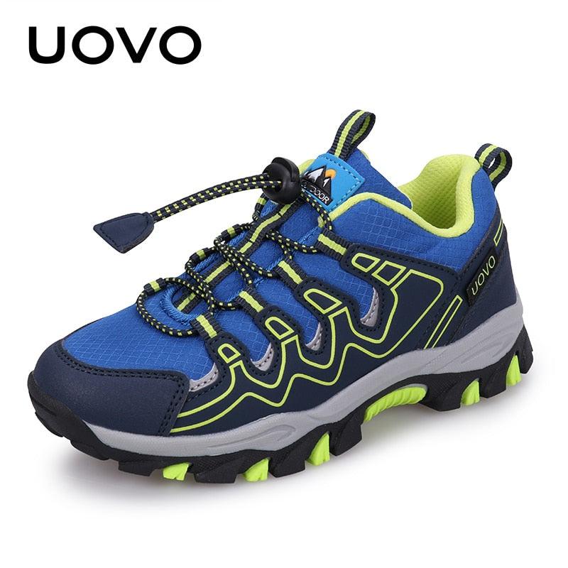 UOVO 2022 New Boys Girls Sports Children Footwear Outdoor Breathable Kids Hiking Shoes Spring And Autumn Sneakers Eur #27-39