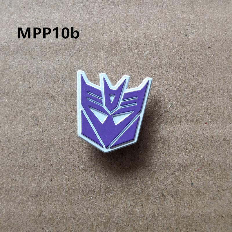 WeiJiang Autobot Decepticons Logo MPP10 MPP27 MPP36 iron skin Optimus shoulder standard metal relief logo For PVC Action Model