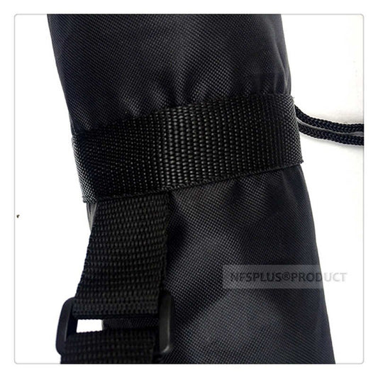 Black Nylon Carry Bag Backpack Length 50cm Diameter 15cm Cylindrical Waterproof Underbed Storage Bag Reusable Drawstring Bags