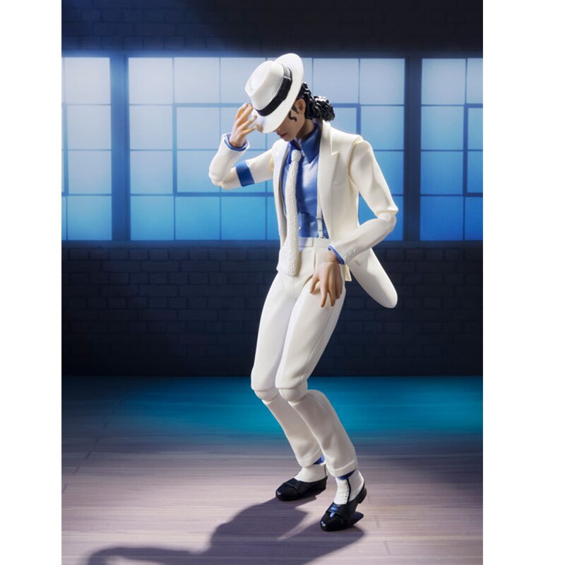 Collection Michl Michael Jackson Smooth Criminal Moonwalk Action Figure PVC Model Toys Doll Display 14CM