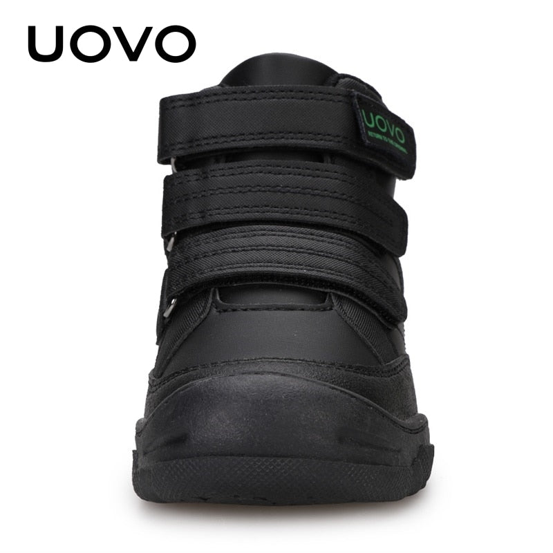 UOVO New Arrival School Shoes Mid-Calf Boys Hiking Fashion Sport Outdoor Children Casual Sneakers Size #26-36