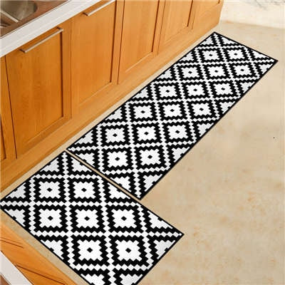 Geometric Kitchen Carpet Floor Mat Rugs Polyester Fiber Printed Home Decorative Anti-Slip Hallway Door Mats Entrance Doormat