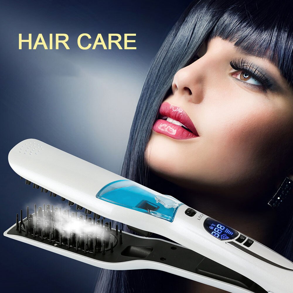 Steam Straight Hair Brush Hot Comb Wet and Dry ening  Anti-scald    360 Rotatable Blow  Ion