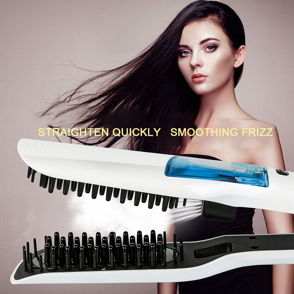 Steam Straight Hair Brush Hot Comb Wet and Dry ening  Anti-scald    360 Rotatable Blow  Ion