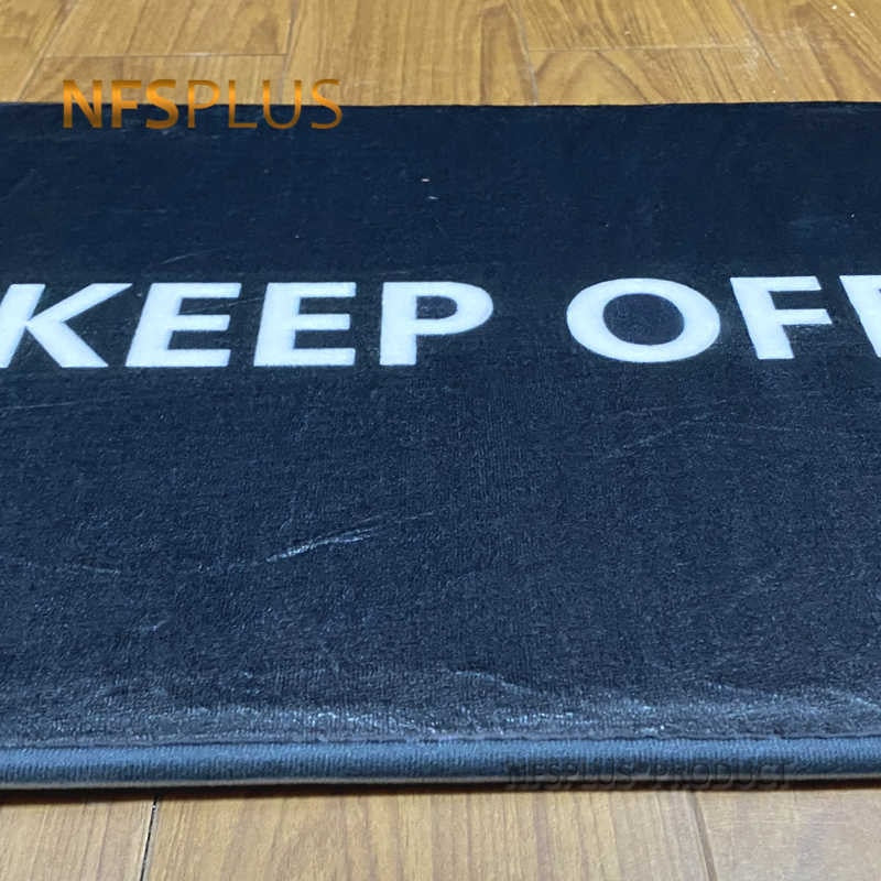 Custom Door Mat Home Decorative Doormat 40x60cm Black Flannel Fabric KEEP OFF Printed Anti-Slip Indoor Floor Mat Carpet