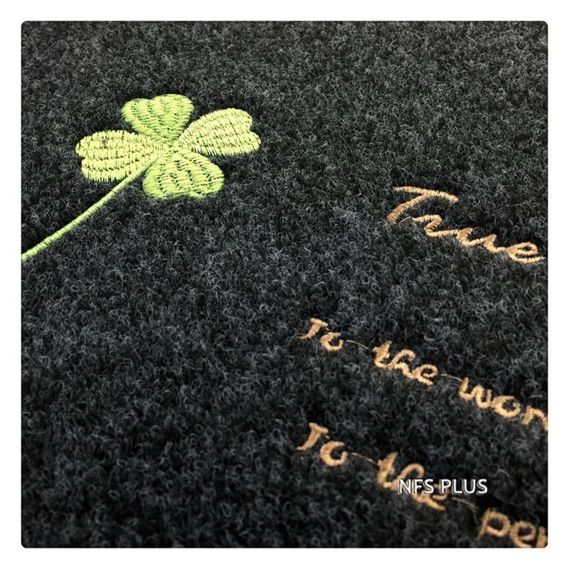 Polyester Front Door Mat 40x60cm Embroidered Printed TPR Anti-Slip Floor Mat Durable Home Outdoor Decorative Entrance Doormat